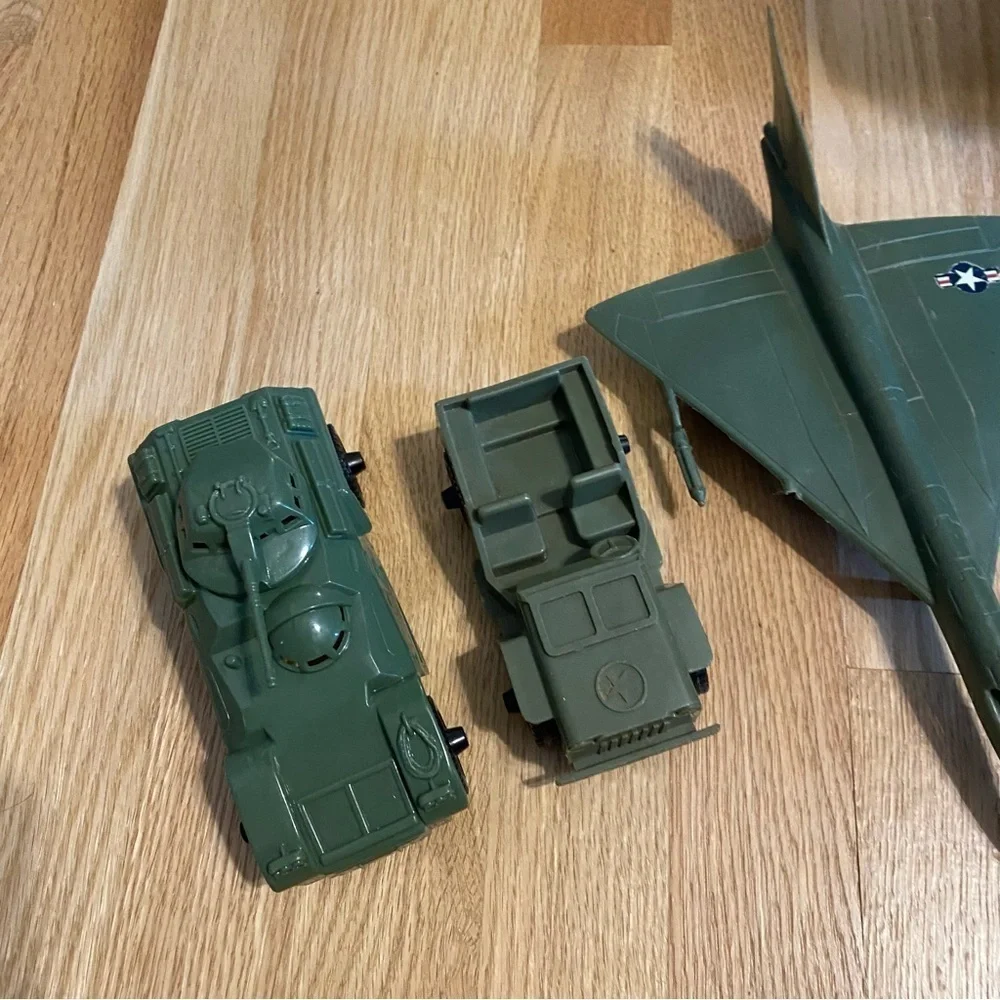 Vintage Green Plastic Army Toy Bundle Lot Processed Plastic Tim-mee Made in USA